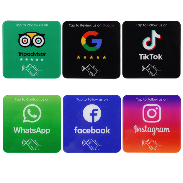 Mini cartes NFC | Réseaux sociaux
